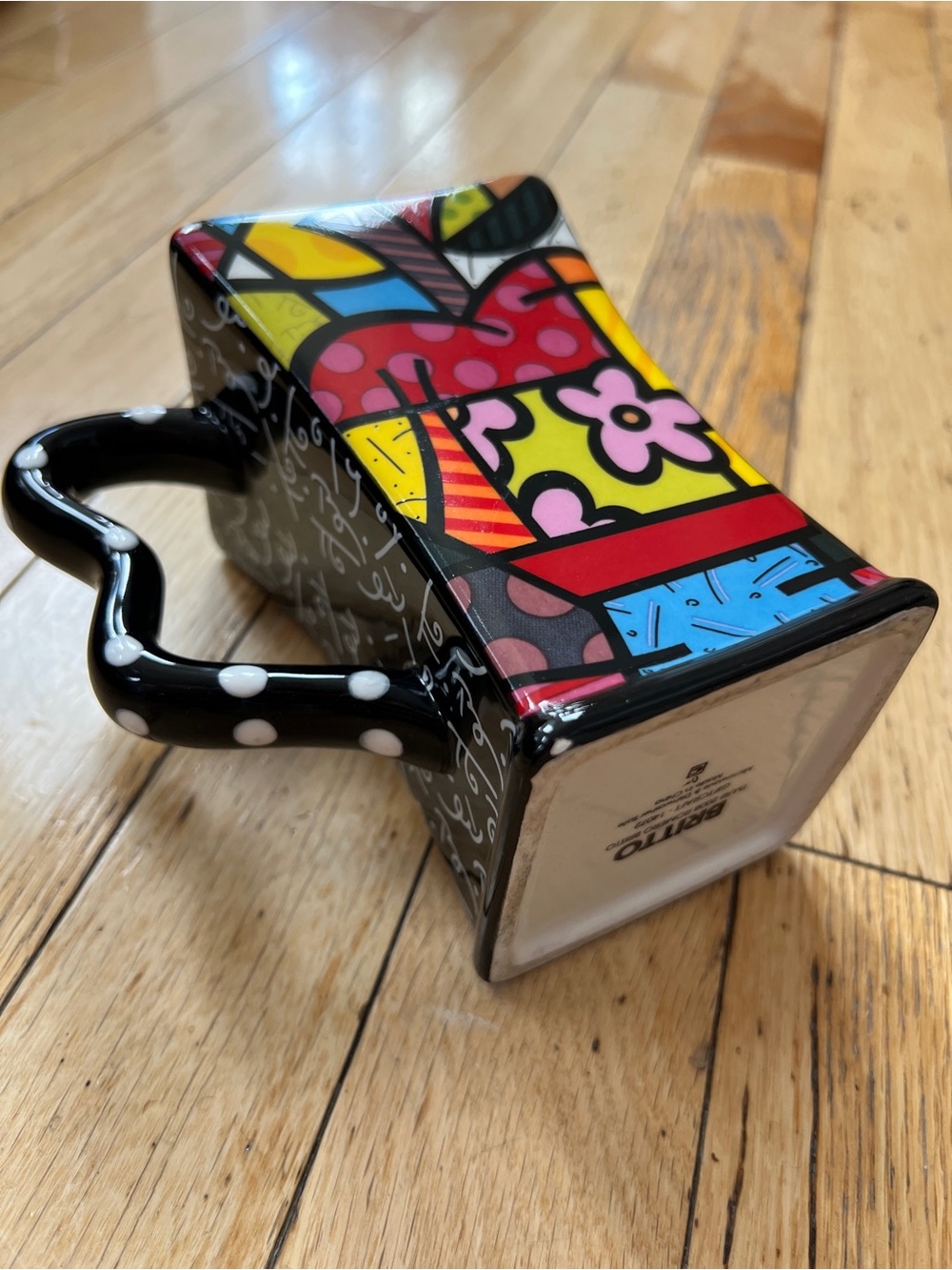 Vintage Y2K Romero Britto Square Mugs - Mismatched Set - Picture 4 of 11